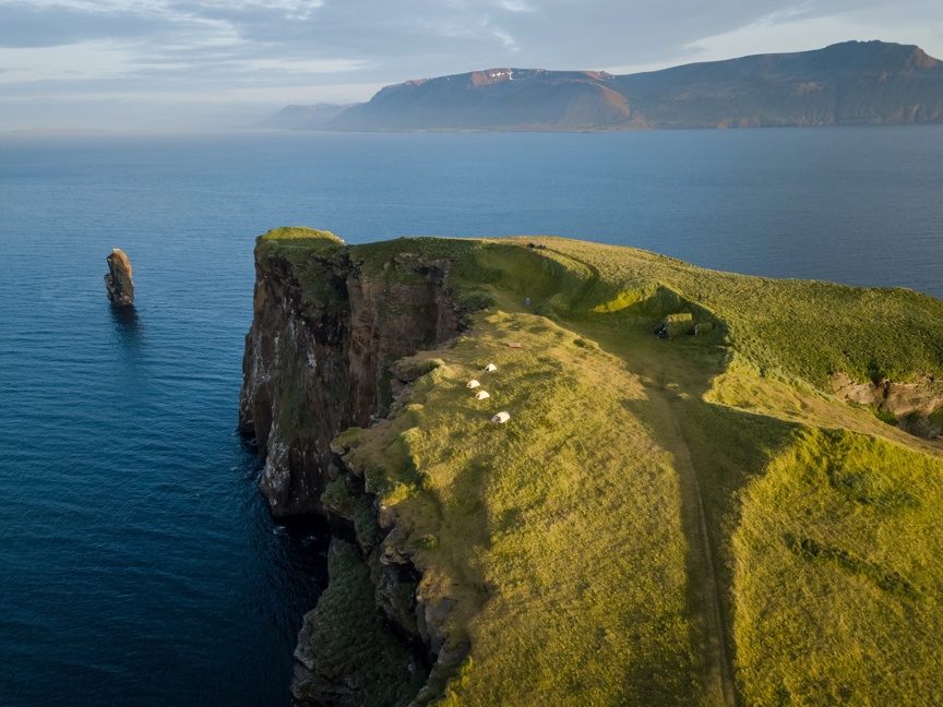 Drangey Island in Iceland.